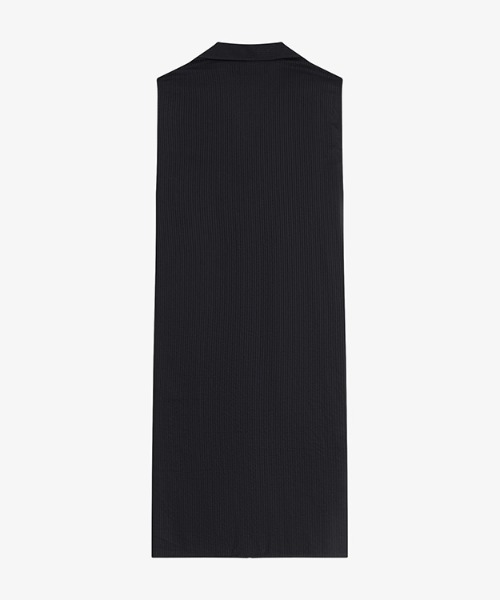 FRED PERRY(フレッドペリー)の「Sheer Stripe Sleeveless Dress/シアーストライプノースリーブワンピース(ワンピース・レディース・ブラック・8/10)」の12枚目の写真