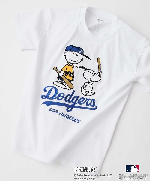 セール】【PEANUTS×MLB】【限定・オリジナルデザイン】KIDS Tシャツ