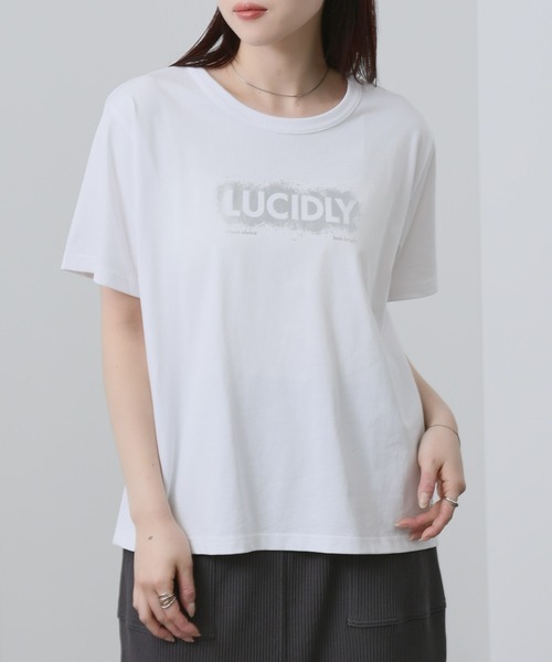 NAVY（ネイビー）の「ベーシックプリントT1（Tシャツ/カットソー・レディース・グレー/チャコールグレー/ホワイト系1/ホワイト系2・M/L）」の9枚目の写真