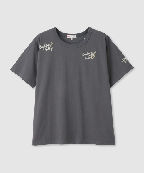 NAVY（ネイビー）の「ベーシックプリントT1（Tシャツ/カットソー・レディース・グレー/チャコールグレー/ホワイト系1/ホワイト系2・M/L）」の21枚目の写真