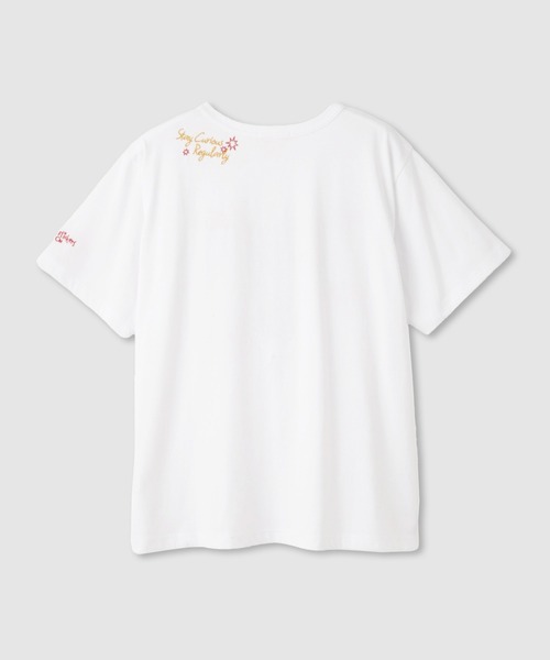 NAVY（ネイビー）の「ベーシックプリントT1（Tシャツ/カットソー・レディース・グレー/チャコールグレー/ホワイト系1/ホワイト系2・M/L）」の22枚目の写真