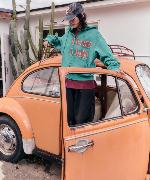 WOKE EDGE（ウォークエッジ）の「WOKE EDGE / ウォークエッジ I Luv I Jah Zip Hoodie（パーカー・メンズ・グリーン/ブラック・LARGE/MEDIUM）」の3枚目の写真