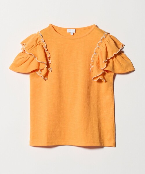 green label relaxing(グリーンレーベルリラクシング)の「ショルダースリット フリルTシャツ / キッズ 140cm-160cm(Tシャツ/カットソー・キッズ・ライトブルー/ブラック/オレンジ・140cm/150cm/160cm)」の3枚目の写真