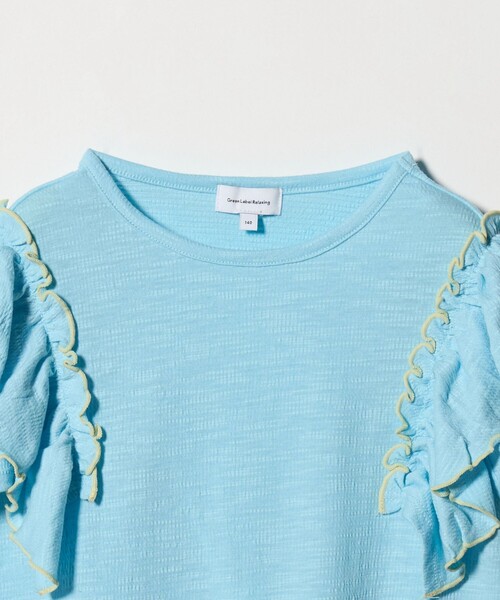 green label relaxing(グリーンレーベルリラクシング)の「ショルダースリット フリルTシャツ / キッズ 140cm-160cm(Tシャツ/カットソー・キッズ・ライトブルー/ブラック/オレンジ・140cm/150cm/160cm)」の15枚目の写真