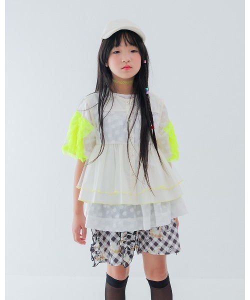unica(ユニカ)の「aiphabetオーガンジーベスト(ベスト・キッズ・ブラック/オフホワイト・XL/L)」の13枚目の写真