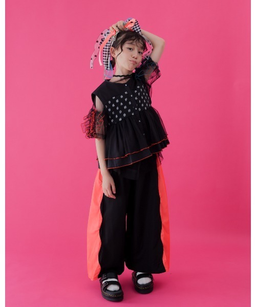 unica(ユニカ)の「aiphabetオーガンジーベスト(ベスト・キッズ・ブラック/オフホワイト・XL/L)」の14枚目の写真