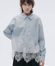 NOISE MAKER（ノイズメーカー）の「ヘムレースリネンオーバーサイズシャツ【Made in Japan】（シャツ/ブラウス）」