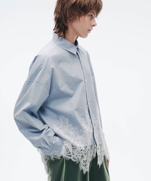 NOISE MAKER（ノイズメーカー）の「ヘムレースリネンオーバーサイズシャツ【Made in Japan】（シャツ/ブラウス）」