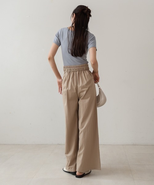 Bab(バブ)の「【S・Mサイズ展開】ダブルタックウエストデザインパンツ(その他パンツ・レディース・ブラック/ベージュ/アイボリー・MEDIUM/SMALL)」の10枚目の写真
