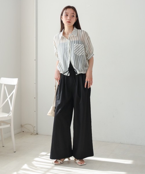 Bab(バブ)の「【S・Mサイズ展開】ダブルタックウエストデザインパンツ(その他パンツ・レディース・ブラック/ベージュ/アイボリー・MEDIUM/SMALL)」の20枚目の写真