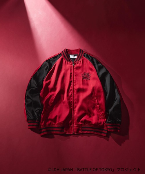 RAGEBLUE（レイジブルー）の「【BATTLE OF TOKYO】ROWDY SHOGUN / コラボ刺繍スカジャン（スカジャン・レディース・ブラック/レッド・FREE）」の6枚目の写真