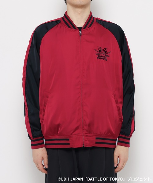 RAGEBLUE（レイジブルー）の「【BATTLE OF TOKYO】ROWDY SHOGUN / コラボ刺繍スカジャン（スカジャン・レディース・ブラック/レッド・FREE）」の8枚目の写真