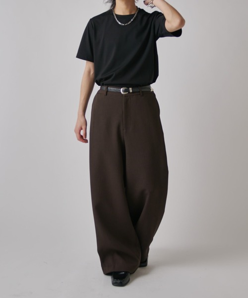 Lui's（ルイス）の「ダブルクロスタックワイドパンツ（スラックス・メンズ・ブラック/ブラウン/ベージュ・S/M）」の13枚目の写真