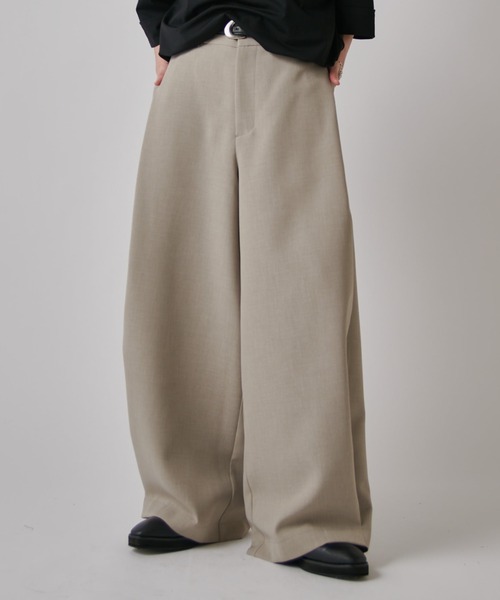 Lui's（ルイス）の「ダブルクロスタックワイドパンツ（スラックス・メンズ・ブラック/ブラウン/ベージュ・S/M）」の15枚目の写真