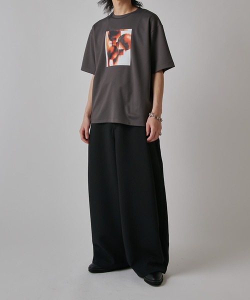 Lui's(ルイス)の「ダブルクロスタックワイドパンツ(スラックス・メンズ・ブラック/ブラウン/ベージュ・S/M)」の10枚目の写真