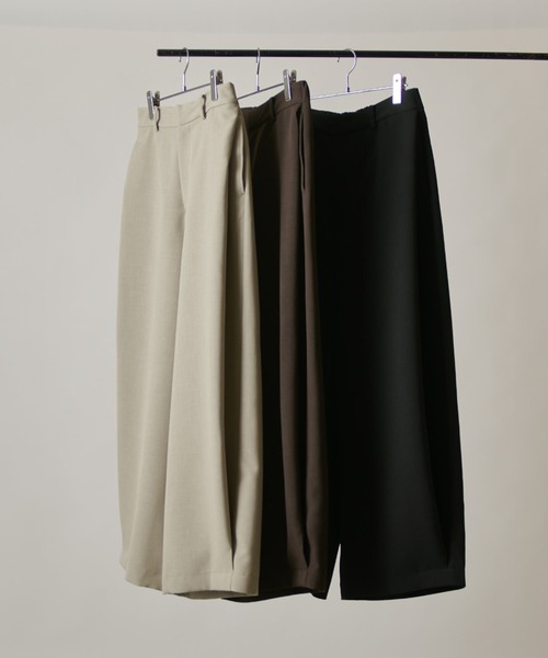 Lui's(ルイス)の「ダブルクロスタックワイドパンツ(スラックス・メンズ・ブラック/ブラウン/ベージュ・S/M)」の12枚目の写真