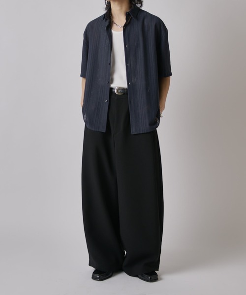 Lui's(ルイス)の「ダブルクロスタックワイドパンツ(スラックス・メンズ・ブラック/ブラウン/ベージュ・S/M)」の18枚目の写真