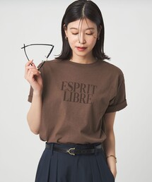 green label relaxing | 【WEB限定】<at ease>フロッキープリント カットソー(Tシャツ/カットソー)