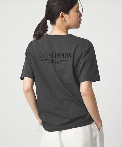 green label relaxing（グリーンレーベルリラクシング）の「【WEB限定】＜at ease＞フロッキープリント カットソー（Tシャツ/カットソー・レディース・ダークグレー/ダークブラウン/ホワイト・FREE）」の8枚目の写真