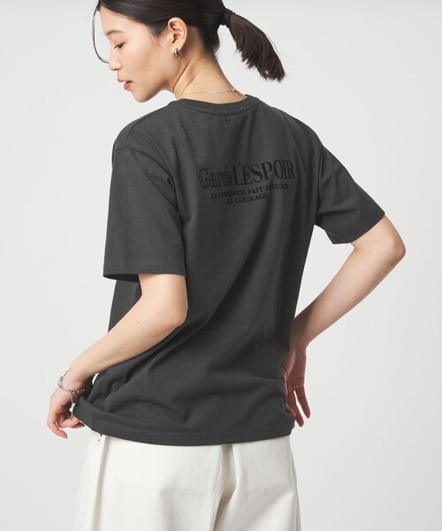 green label relaxing（グリーンレーベルリラクシング）の「【WEB限定】＜at ease＞フロッキープリント カットソー（Tシャツ/カットソー・レディース・ダークグレー/ダークブラウン/ホワイト・FREE）」の9枚目の写真