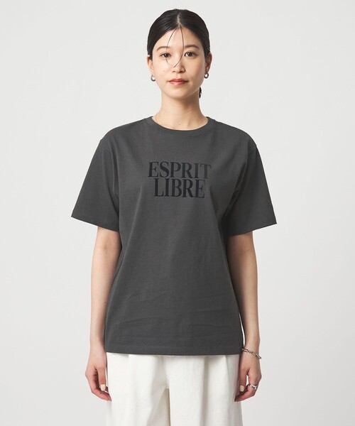 green label relaxing（グリーンレーベルリラクシング）の「【WEB限定】＜at ease＞フロッキープリント カットソー（Tシャツ/カットソー・レディース・ダークグレー/ダークブラウン/ホワイト・FREE）」の18枚目の写真