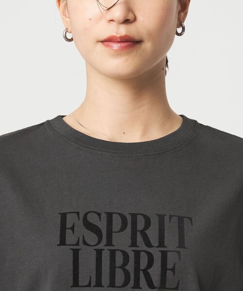 green label relaxing（グリーンレーベルリラクシング）の「【WEB限定】＜at ease＞フロッキープリント カットソー（Tシャツ/カットソー・レディース・ダークグレー/ダークブラウン/ホワイト・FREE）」の21枚目の写真