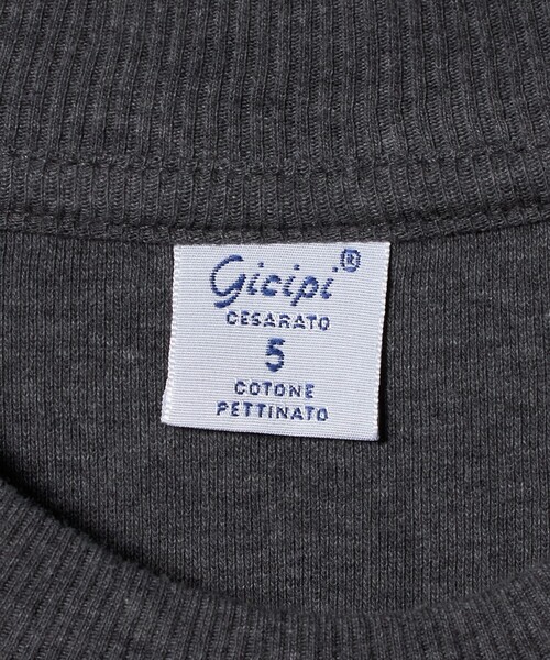 gicipi（ジチピ）の「＜gicipi＞ARAGOSTA/クルーネック リラックスフィット ニットソー Tシャツ（Tシャツ/カットソー・メンズ・グレー系/オフホワイト/ロイヤルブルー・4/5）」の12枚目の写真