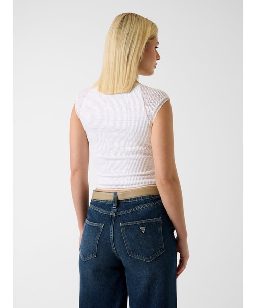 Guess(ゲス)の「ELISABETTE Top タンクトップ(タンクトップ・レディース・ブラック/ホワイト・SMALL/LARGE/MEDIUM/X-SMALL)」の10枚目の写真