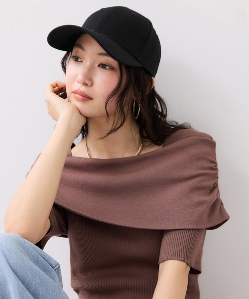 VIS（ビス）の「【定番人気】バックリボンツイルキャップ（キャップ・レディース・ブラック/キナリ/ベージュ系その他・FREE）」の4枚目の写真