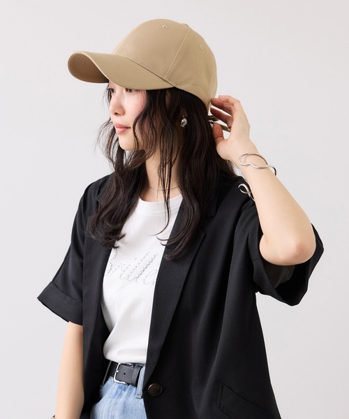 VIS（ビス）の「【定番人気】バックリボンツイルキャップ（キャップ・レディース・ブラック/キナリ/ベージュ系その他・FREE）」の7枚目の写真