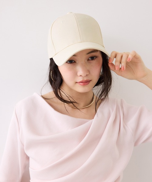 VIS（ビス）の「【定番人気】バックリボンツイルキャップ（キャップ・レディース・ブラック/キナリ/ベージュ系その他・FREE）」の9枚目の写真