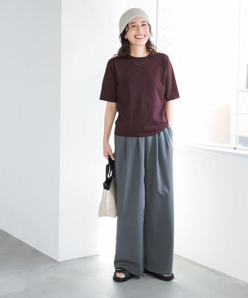 URBAN RESEARCH DOORS（アーバンリサーチドアーズ）の「『UR TECH』完声/涼ギャザーワイドパンツ（その他パンツ・レディース・ベージュ/グレー・SMALL/MEDIUM/LARGE）」の21枚目の写真