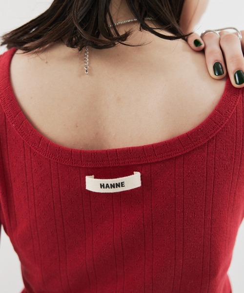 HANNE(アン)の「アイレットタンクトップ(タンクトップ・レディース・レッド/ホワイト・FREE)」の18枚目の写真