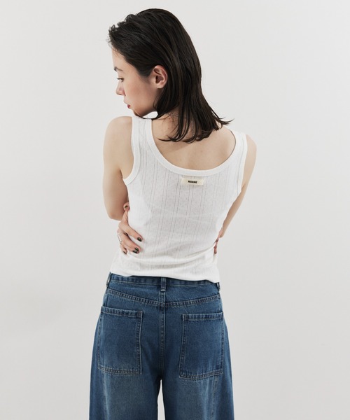 HANNE(アン)の「アイレットタンクトップ(タンクトップ・レディース・レッド/ホワイト・FREE)」の7枚目の写真