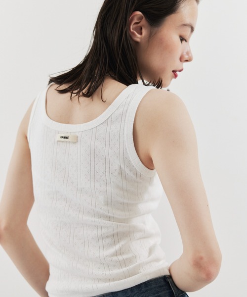 HANNE(アン)の「アイレットタンクトップ(タンクトップ・レディース・レッド/ホワイト・FREE)」の6枚目の写真