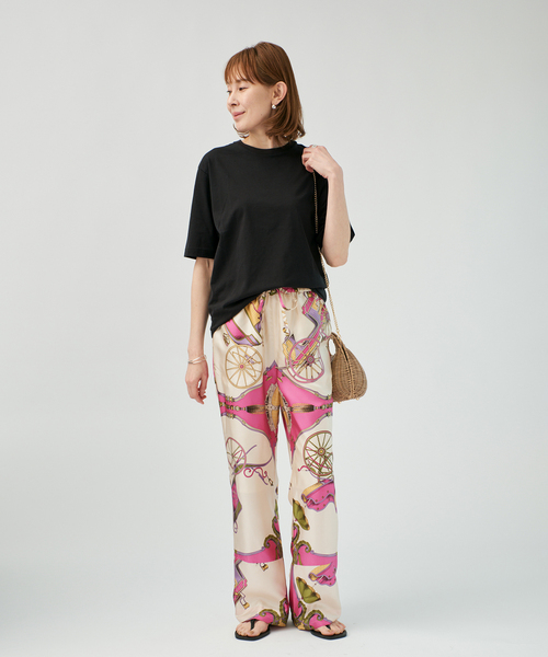 VERMEIL par iena（ヴェルメイユパーイエナ）の「ディオラマ クルーネック Tシャツ（Tシャツ/カットソー・レディース・ブラック/ホワイト・FREE）」の8枚目の写真