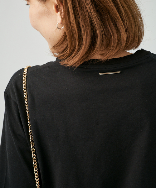 VERMEIL par iena（ヴェルメイユパーイエナ）の「ディオラマ クルーネック Tシャツ（Tシャツ/カットソー・レディース・ブラック/ホワイト・FREE）」の12枚目の写真