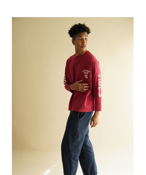 Catchup(ケチャップ)の「【2026SS】CATCHUP CREW 15 ロングTシャツ(大人サイズ)【親子でお揃い】【ユニセックス】(Tシャツ/カットソー・レディース・チャコールグレー/レッド・M/S/L)」の13枚目の写真