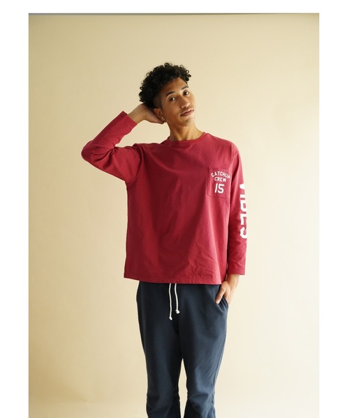 Catchup(ケチャップ)の「【2026SS】CATCHUP CREW 15 ロングTシャツ(大人サイズ)【親子でお揃い】【ユニセックス】(Tシャツ/カットソー・レディース・チャコールグレー/レッド・M/S/L)」の15枚目の写真