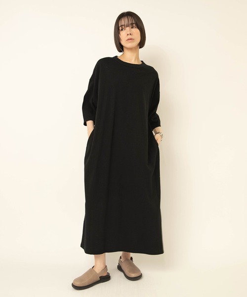 RNA-N(アールエヌエーエヌ)の「D1693 ドライタッチ天竺ワンピース(ワンピース・レディース・ブラック/ブラウン/ライトグレー・FREE)」の19枚目の写真