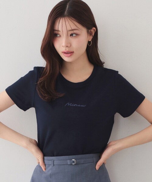 index(インデックス)の「【UVケア/接触冷感】フロントロゴ刺繍Tシャツ《洗濯機OK/S-3L/7col》(Tシャツ/カットソー・レディース・ブラウン系その他5/ホワイト系9/ネイビー/ベージュ系その他7/グレー/オフホワイト/ピンク・38/36/44/42/40)」の15枚目の写真