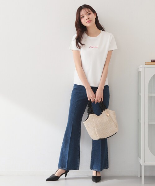 index(インデックス)の「【UVケア/接触冷感】フロントロゴ刺繍Tシャツ《洗濯機OK/S-3L/7col》(Tシャツ/カットソー・レディース・ブラウン系その他5/ホワイト系9/ネイビー/ベージュ系その他7/グレー/オフホワイト/ピンク・38/36/44/42/40)」の20枚目の写真