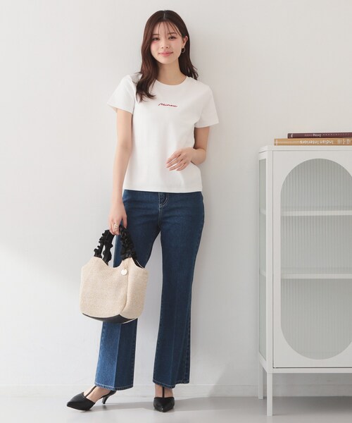 index(インデックス)の「【UVケア/接触冷感】フロントロゴ刺繍Tシャツ《洗濯機OK/S-3L/7col》(Tシャツ/カットソー・レディース・ブラウン系その他5/ホワイト系9/ネイビー/ベージュ系その他7/グレー/オフホワイト/ピンク・38/36/44/42/40)」の21枚目の写真