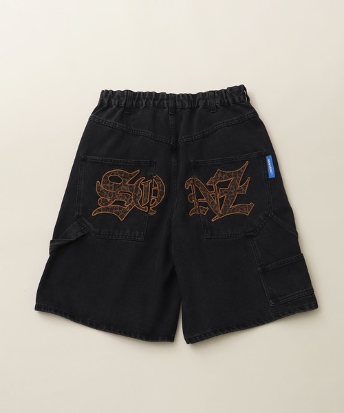 SEQUENZ(シークエンズ)の「【SEQUENZ/シークエンズ】LEOPARD APPLIQUE SHORTS(デニムパンツ・メンズ・ブラック系その他2/ブラック系その他/レオパード/インディゴブルー・S/M/L)」の10枚目の写真