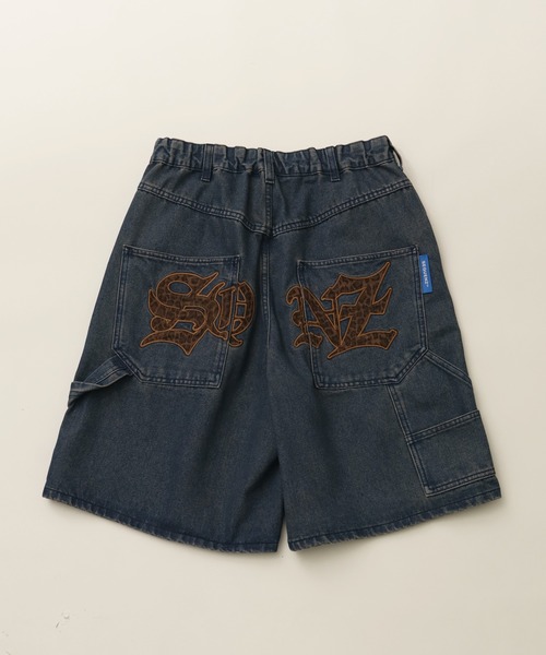 SEQUENZ(シークエンズ)の「【SEQUENZ/シークエンズ】LEOPARD APPLIQUE SHORTS(デニムパンツ・メンズ・ブラック系その他2/ブラック系その他/レオパード/インディゴブルー・S/M/L)」の12枚目の写真