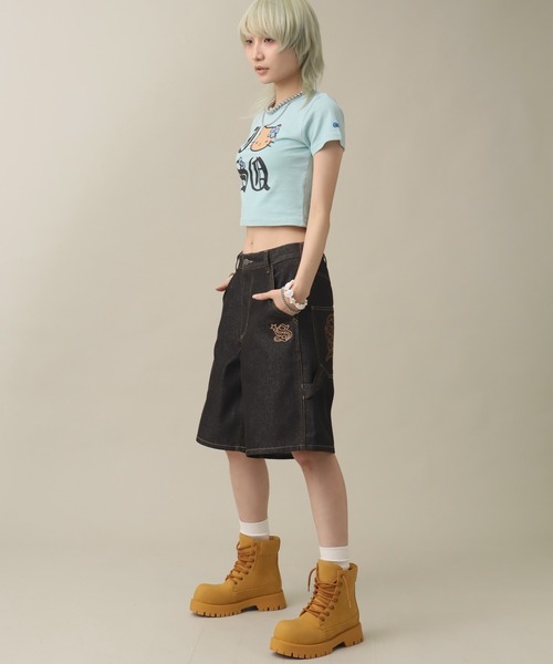 SEQUENZ(シークエンズ)の「【SEQUENZ/シークエンズ】LEOPARD APPLIQUE SHORTS(デニムパンツ・メンズ・ブラック系その他2/ブラック系その他/レオパード/インディゴブルー・S/M/L)」の21枚目の写真