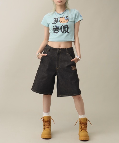 SEQUENZ(シークエンズ)の「【SEQUENZ/シークエンズ】LEOPARD APPLIQUE SHORTS(デニムパンツ・メンズ・ブラック系その他2/ブラック系その他/レオパード/インディゴブルー・S/M/L)」の19枚目の写真
