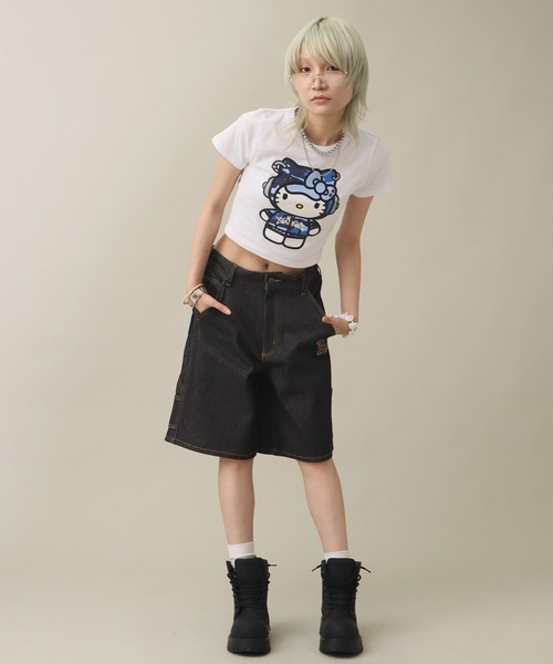 SEQUENZ(シークエンズ)の「【SEQUENZ/シークエンズ】LEOPARD APPLIQUE SHORTS(デニムパンツ・メンズ・ブラック系その他2/ブラック系その他/レオパード/インディゴブルー・S/M/L)」の18枚目の写真