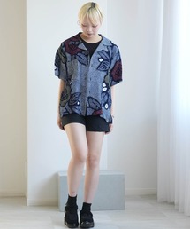 utatane 粋紺市松にチューリップ 【8/18までクロネコページ】 utatane｜ウタタネ（レディース）のトップス（ブルー・ネイビー/青色系