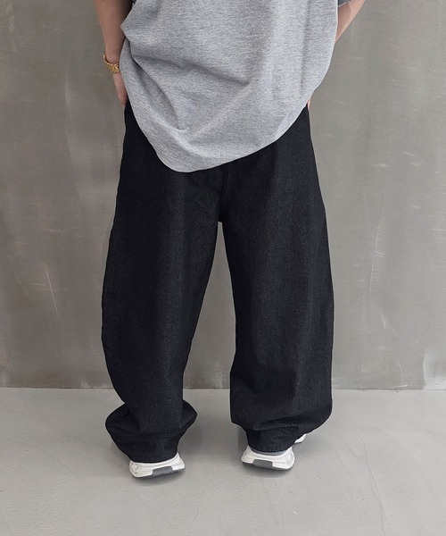WESTBOY（ウエストボーイ）の「バルーンシルエット ブラック セミワイドデニムパンツ WO26S8PT01（デニムパンツ・メンズ・ブラック・L/M/XL）」の3枚目の写真